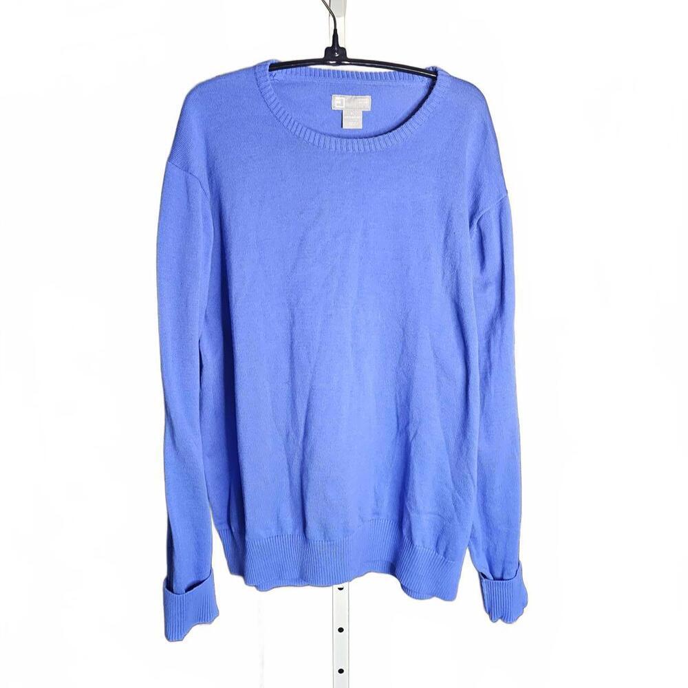 JCPenney Combed Cotton XL Sweater in Blue